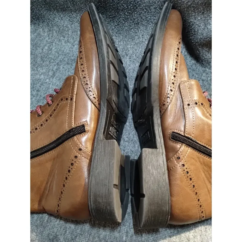 Unlisted Cole Productions Men’s Boots Blind Sided Brown Zip up Size 9 Wingtip